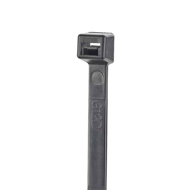 Cincho de nylon 6.6 stronghold, de 200mm de largo, color negro, exterior resistente a rayos uv, paquete de 100pz