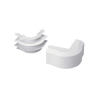 Esquinero exterior, para uso con canaleta T45, material PVC rígido, color blanco mate
