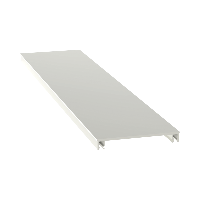 Cubierta para canaleta t-70, de PVC rígido, 70.1 x 9.1 x 2400 mm, color blanco mate