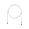 Cable de parcheo TX6, UTP cat6, diámetro reducido (28AWG), color blanco mate, 5ft