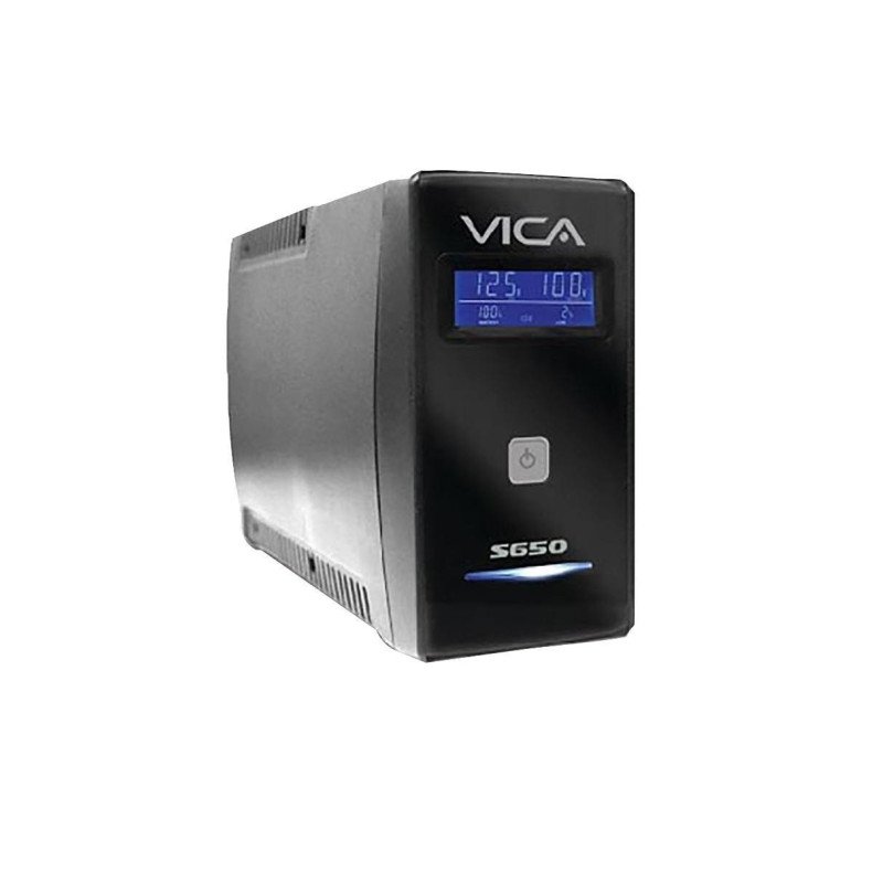 No break Vica BFlow S 650va, 360w, pantalla LCD, 6 contactos con respa