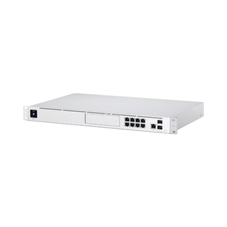 Unifi dream machine pro, de 1 ur con un puerto 10g  SFP+ WAN, 8 puertos 10, 100, 1000 Mbps RJ-45 LAN, y una bahía de HDD 3.5", i