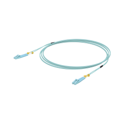 Jumper de fibra óptica multimodo LC-LC dúplex 10 g, 50/125 OM3, color aqua, 3 metros