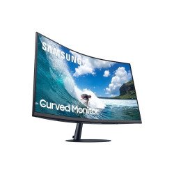 Monitor LED Samsung 27 widescreen full HD 1920x1080 LC27T550FDLXZX curvo, negro, bocinas, d-sub, HDMI, d. Port