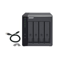 Qnap SMB storage TR-004-US TR-004 4-bay USB 3.0 type-c (5Gbps) hardware raid enclosure/ das supports 3.5" SATA HDD and 2.5" sata
