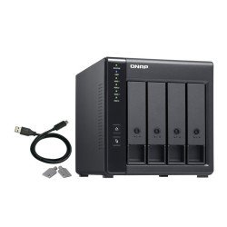 Qnap SMB storage TR-004-US TR-004 4-bay USB 3.0 type-c (5Gbps) hardware raid enclosure/ das supports 3.5" SATA HDD and 2.5" sata
