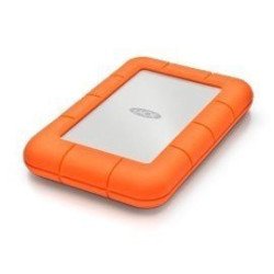 Disco duro externo Lacie rugged mini 2TB 2.5 USB 3.0 contragolpes, agua y polvo naranja, plata Windows, Mac