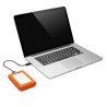 Disco duro externo Lacie rugged mini 2TB 2.5 USB 3.0 contragolpes, agua y polvo naranja, plata Windows, Mac