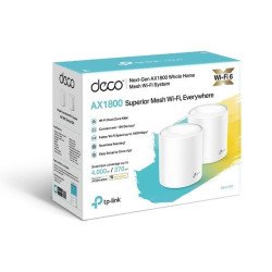 Sistema inalámbrico Deco X20 mesh, doble banda Wi-Fi 6 (AX), 2 puertos Giga, 4 antenas, compatible Alexa, paq. de 2