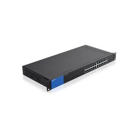 Switch LINKSYS LGS124 - Negro, 24 puertos, montaje en rack