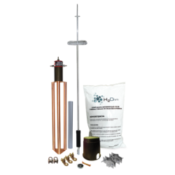 Kit de Pararrayo para Torre tipo Dipolo Corona con Electrodo y Accesorios de instalación.