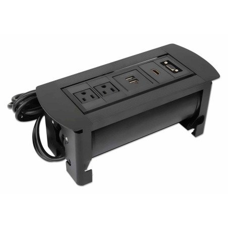 Caja conexión, enchufe, USB, HDMI, VGA, para mesa