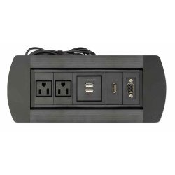 Caja conexión, enchufe, USB, HDMI, VGA, para mesa