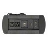 Caja conexión, enchufe, USB, HDMI, VGA, para mesa