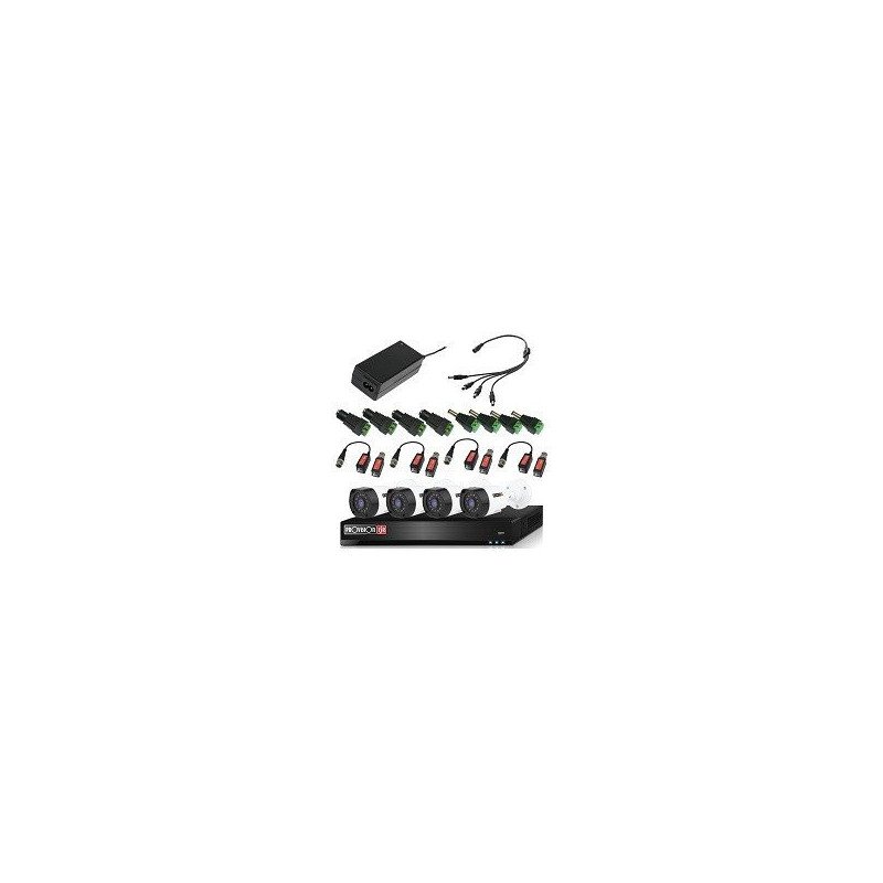 Kit de video vigilancia PROVISION-ISR KIT-2MP-4X4-FREE-BALUN - 4 canal