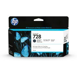 Cartucho de tinta DesignJet HP 728 de 130 ml, negro mate, Rendimiento 