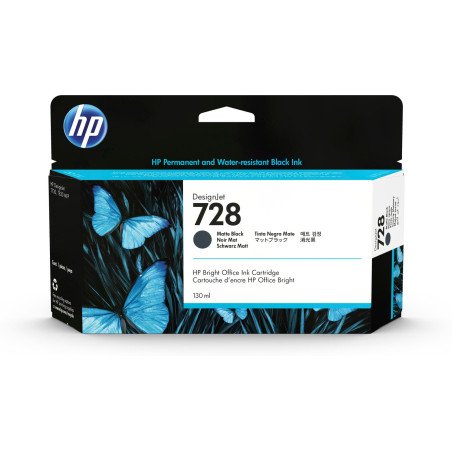 Cartucho de tinta DesignJet HP 728 de 130 ml, negro mate, Rendimiento 