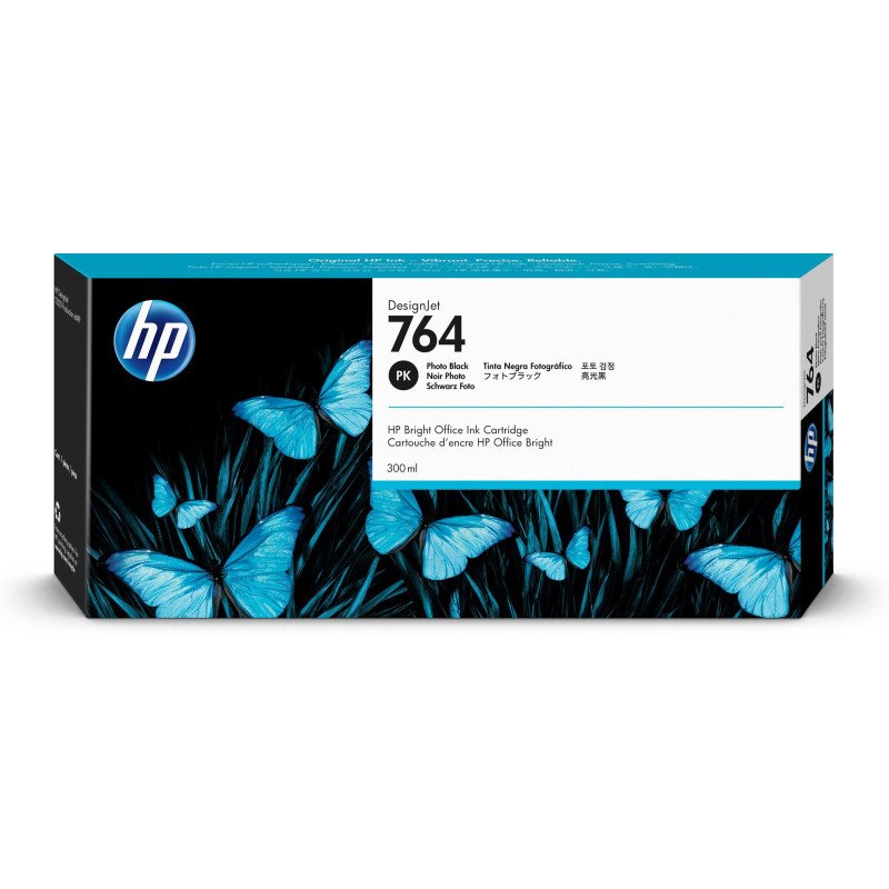 Cartucho de tinta para plotter HP 764 negro fotográfica 300 ml C1Q17A