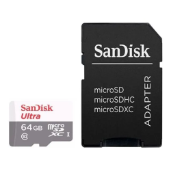 Memoria SanDisk 64GB micro SDXC ultra 100Mb/s clase 10 con adaptador