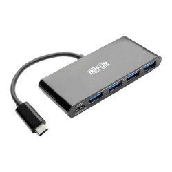 Hub Tripp-Lite con 4 puertos USB-c con entrega de energía (PD), USB-c a 4x puertos USB-a, USB 3.0, negro U460-004-4AB-C