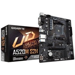 Tarjeta madre Gigabyte A520 AMD S-AM4 3ra gen, 2XDDR4 3200, HDMI, DVI, m.2, micro ATX, gama básica