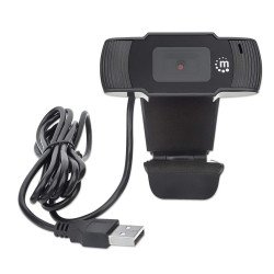 Cámara web USB de 1080p manhattan 462006 2 megapíxeles USB 2.0 color negro