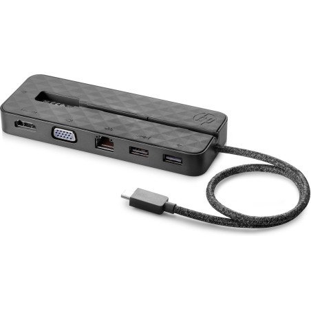Replicador de puertos HP USB-C Mini Alámbrico USB 3.2 Gen 1 (3.1 Gen 1) Type-C Negro