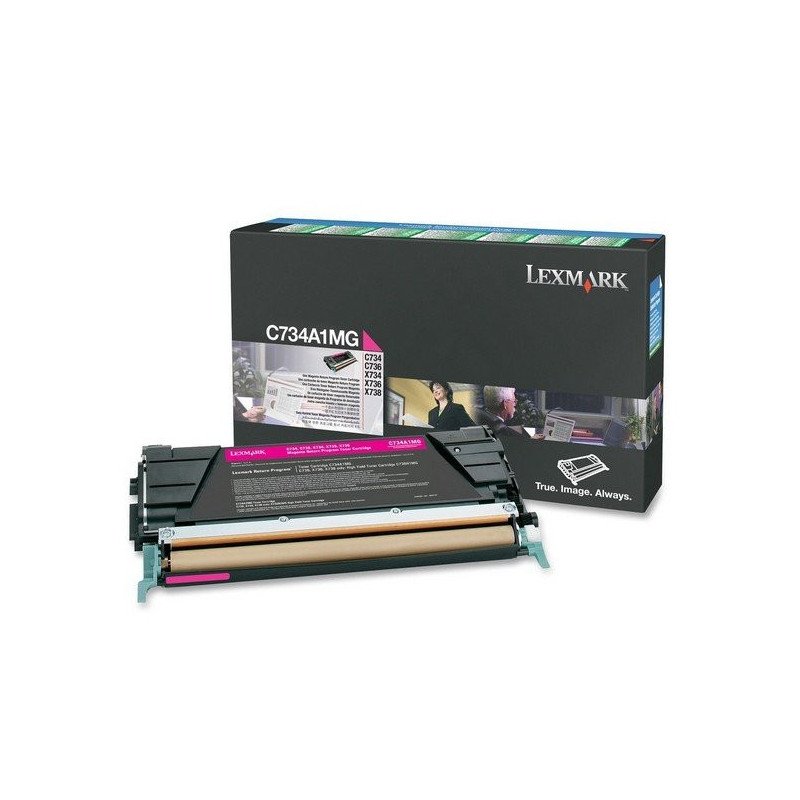 Tóner Lexmark magenta C734A1MG del programa de retorno