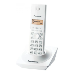 Teléfono Panasonic KX-TG1711 inalámbrico digital DECT 6.0 con identificador de llamadas blanco