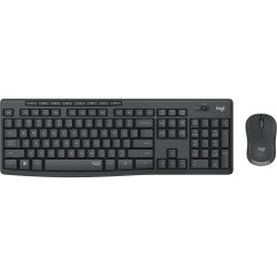 Teclado y mouse Logitech MK295, Completo (100%), RF inalámbrico, Grafito, Ratón incluido