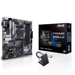Tarjeta madre PRIME B550M-A AC, AMD, socket AM4, Ryzen 3, Ryzen 5, Ryzen 7, 3rd Gen. Ryzen 9, Ryzen 9 5th Gen, DDR4, 128 GB