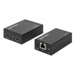 Kit extensor de HDMI sobre Ethernet, Extensor de señal HDMI (1080p hasta 50 m / 164 ft.), Un solo cable Cat6, soporta IR