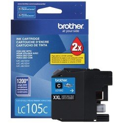 Cartucho Brother LC105C cian para impresión de hasta 1200 páginas