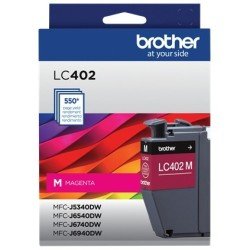 Cartucho de tinta magenta Brother LC402M, rendimiento aprox. de 550 págs. para MFCJ5340DW, MFCJ6540DW, MFCJ6940DW