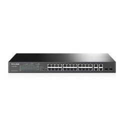 Switch PoE+ JetStream SDN Administrable 24 puertos 10/100 + 2 puertos giga (Uplink) + 2 SFP, 250W, OMADA SDN