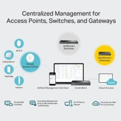 Controladora Omada Cloud para gestionar hasta 500 equipos Omada desde la nube, 2 puertos 10/100Mbps, 802.3af/at.