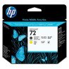 Cabezal HP Num 72, Negro, Amarillo, HP