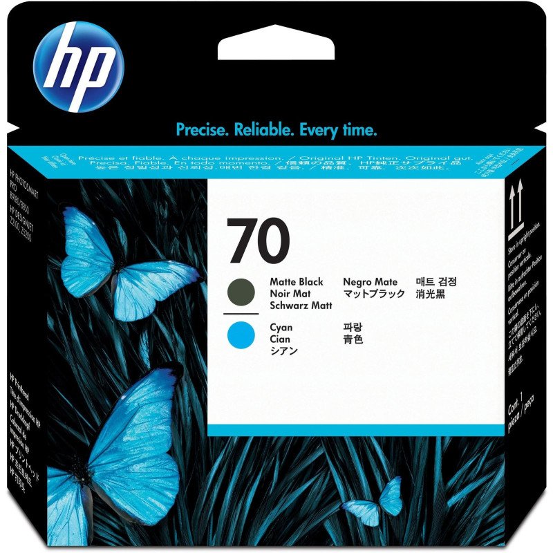 HP Cabezal de impresión DesignJet 70 cian/negro mate HP Cabezal de impresión DesignJet 70 cian/negro mate