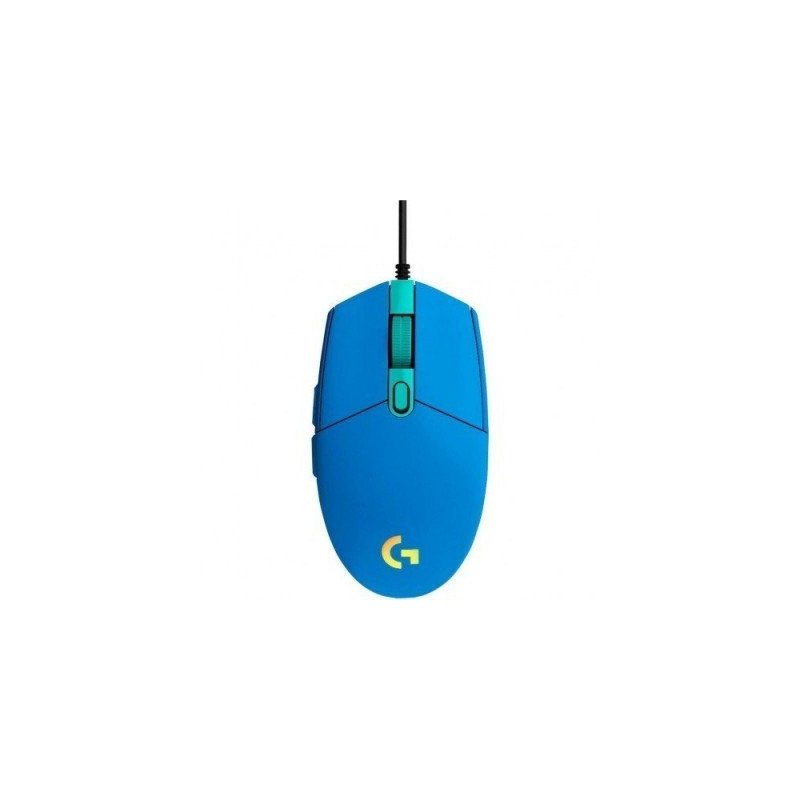 Mouse Logitech G203 Lightsync gaming blue óptico alámbrico USB iluminación RGB ajustable 6 botones