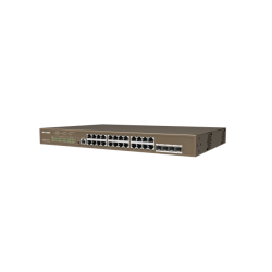 Switch PoE G5328P-24-410w IP-Com capa 3, 28 puertos - 24 PoE - 410 watts admite abundantes servicios, como enrutamiento estático