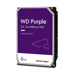 Disco duro interno WD Purple 3.5 6TB SATA3 6GB/s 128mb 24x7 para DVR y NVR de 1-16 bahías y 1-64 cámaras