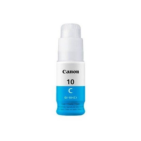 Botella de tinta Canon GI-10 cian 70 ml compatible con G5010, G6010, G