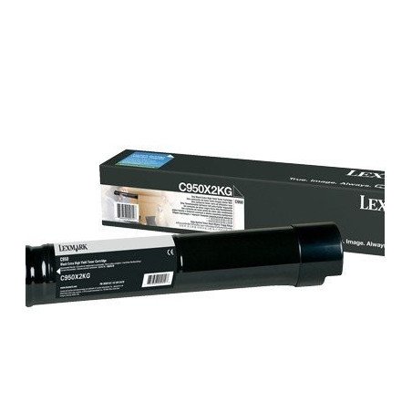 Cartucho de tóner negro Lexmark C950 extra alto rendimiento hasta 32.000 páginas.