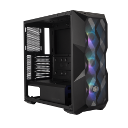 Gabinete Cooler Master TD500 mesh negro media torre mini ITX, micro ATX, ATX, SSI CEB, eATX cristal templado gamer ARGB