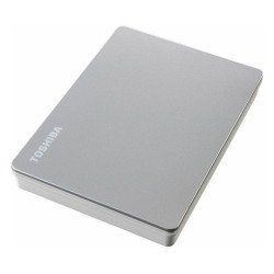 Disco duro externo Toshiba Canvio Flex 2.5", 1TB, USB 3.1, plata, para Mac o PC.