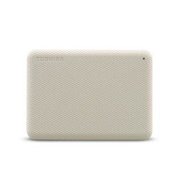 Disco duro externo portátil Toshiba Advance v10, 1 TB, USB 3.0, blanco, para Mac o PC.