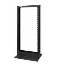 Rack de dos postes, 19 22u, negro, presentación flatpack