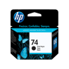 Cartucho de tinta HP 74 Negra Original, para HP Deskjet D4360, Photosmart C4424, C4480, C4440, C4524. Hasta 200 páginas