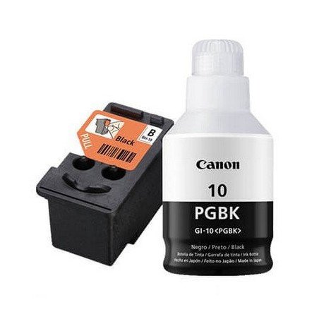 Cabezal de tinta negra + tinta negra BH-10 GI-10BK Canon compatible con la serie G5010, G6010, G7010, GM2010, GM4010