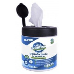 Silimex sanifex® toallas 30piezas. Toallitas desinfectantes formuladas para desinfectar las superficies -